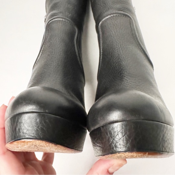 GUCCI BLACK CAVIAR LEATHER TECHNO HORSEBIT HEEL PLATFORM BOOTS SZ 40 - Picture 7 of 12